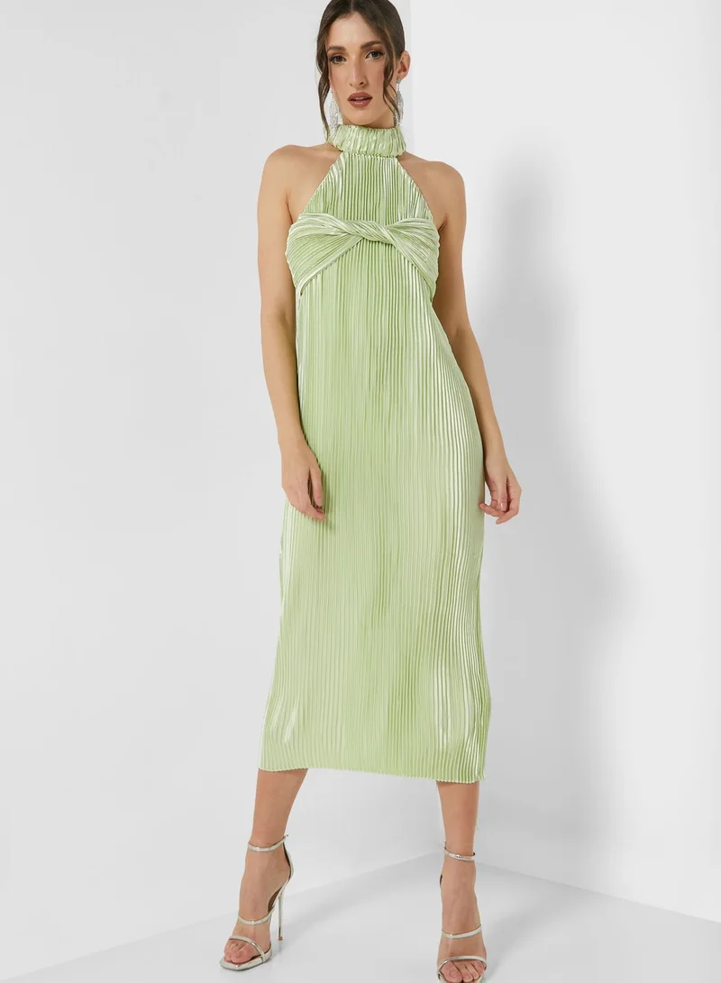 Missguided Halter Neck Knitted Bodycon Dress