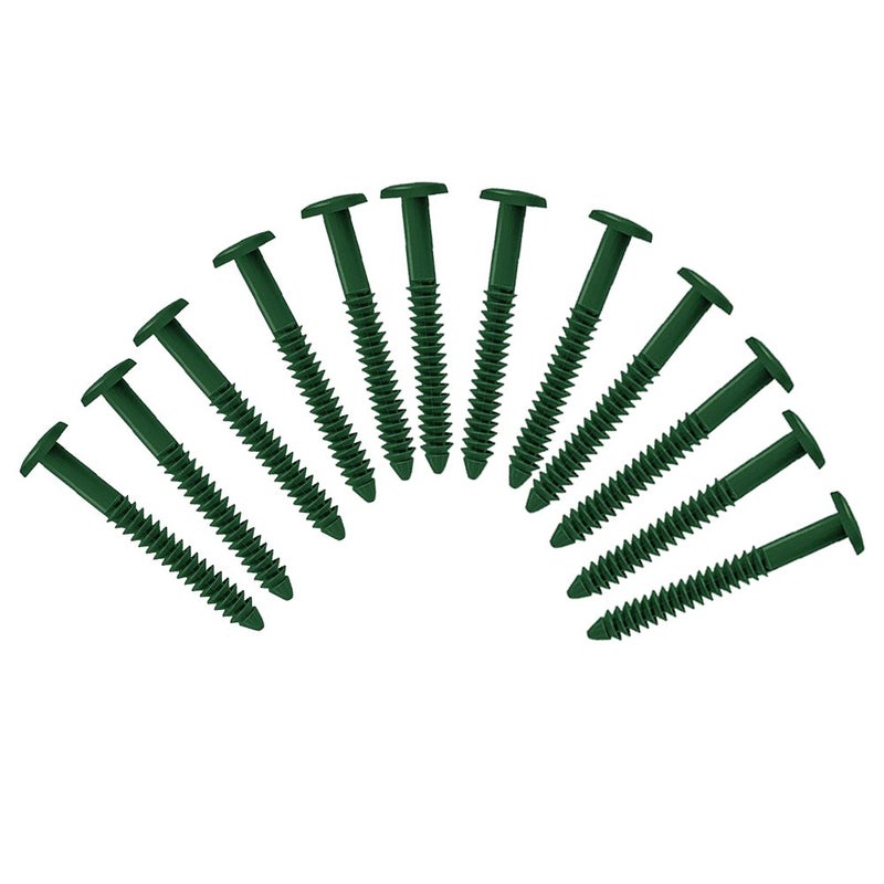 Pack of 12 Vinyl Shutter Fastener Spike Loks for Installing Decorative Exterior Vinyl Shutters Heritage Green