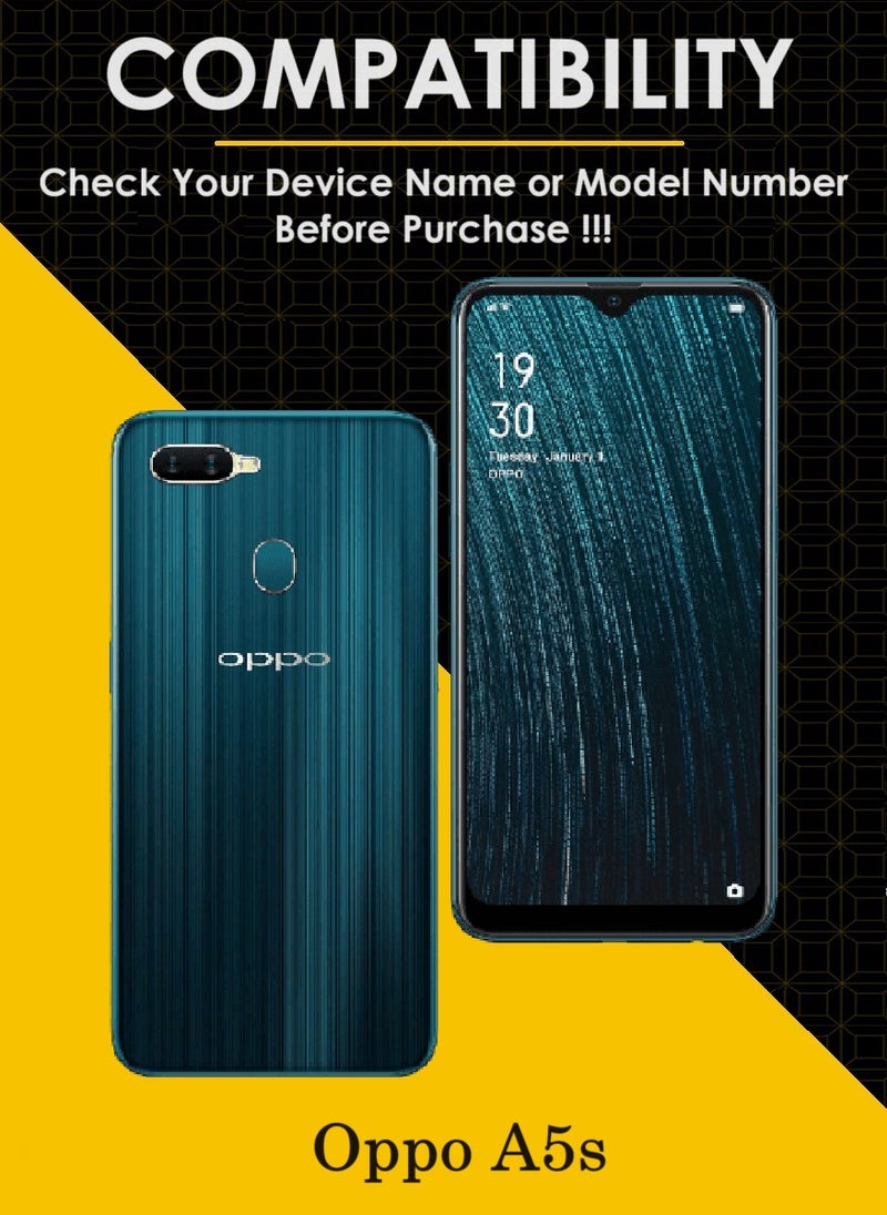 AINA 4 قطع واقي شاشة زجاجي مقسى مصمم لـ Oppo A5s تغطية كاملة من الحافة إلى الحافة مع لاصق كامل وخالي من الفقاعات - Image 3