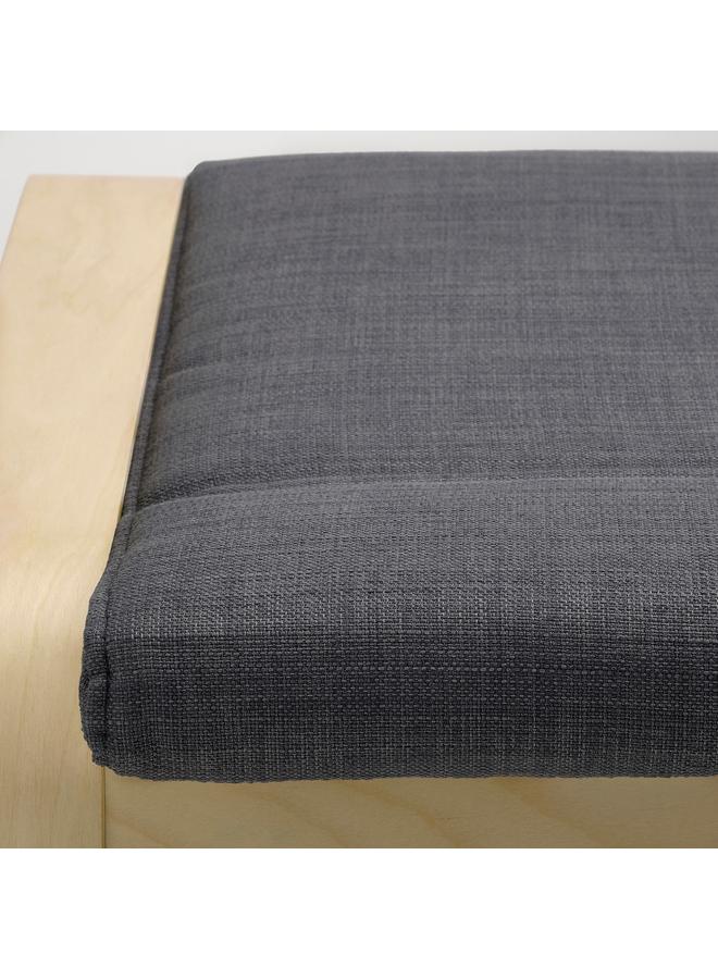 Zaboon Footstool cushion, Skiftebo dark grey - Image 3