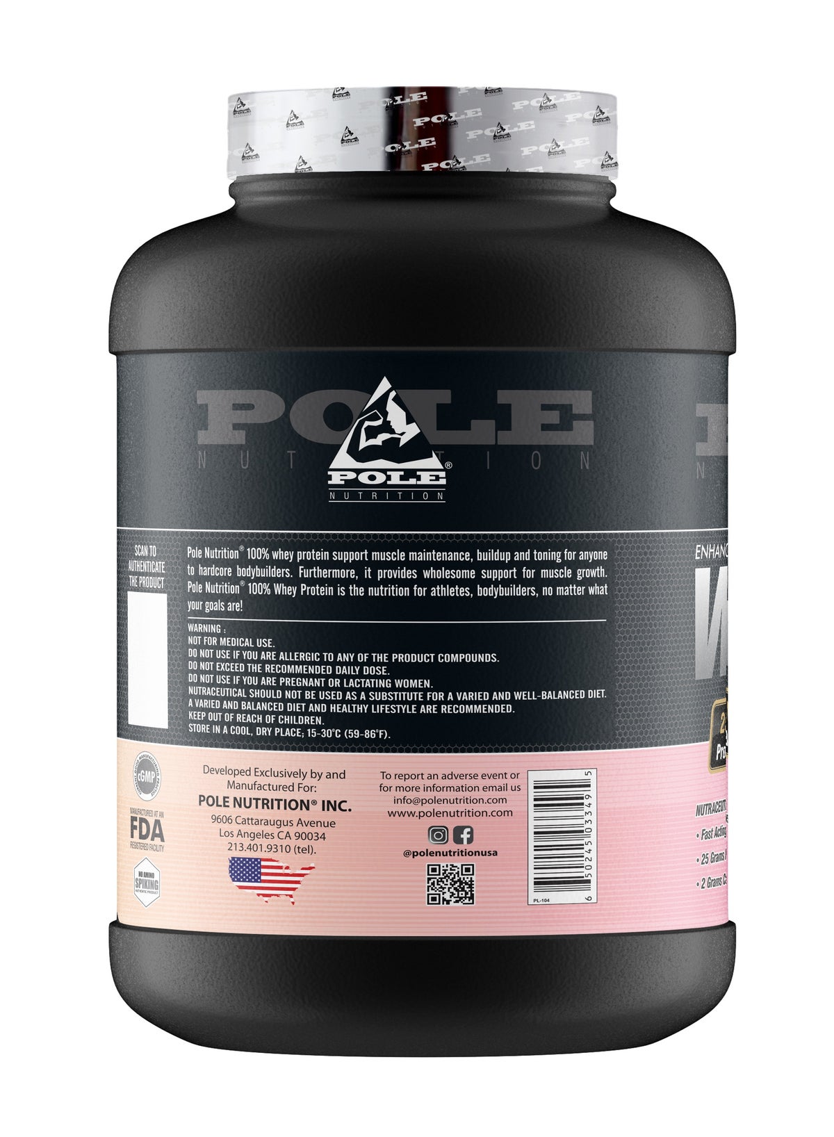 100% Whey Protein, 25 Grams Of Protein For Muscle Support And Recovery - Neapolitan Ice Cream, 5Lbs (76 Servings)