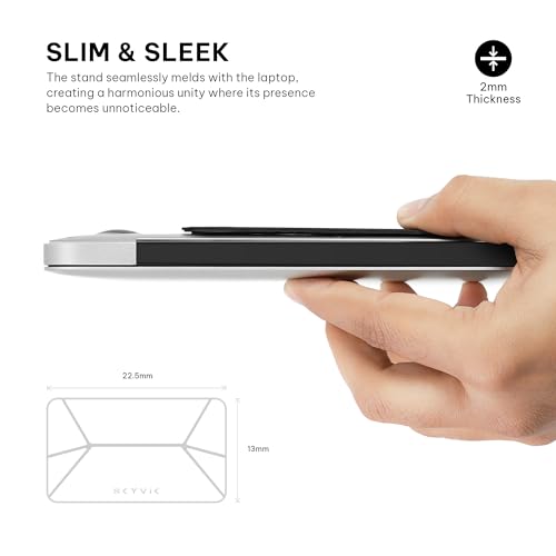 SKYVIK Elev8 Adhesive Adjustable Laptop Stand Ergonomic 2 Angles with Anti Slip Grip Sleek Arc Design - Image 3