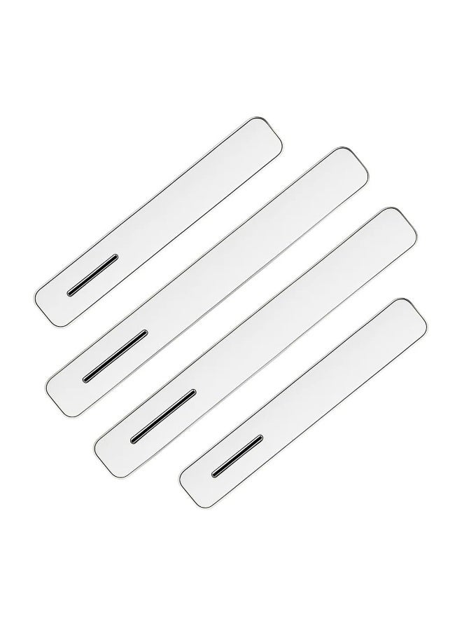 MOB Car Door Edge Guard Reflective Protective Sticker (White) 4PCS M2165 Universal Vehicle Door Scratch Protector Strip Bumper Guard Anti-Collision Adhesive Waterproof Auto Safety Reflector for Cars SUVs Sedans Trucks Vans Door Edge Protection Kit Universal Fit - Image 2