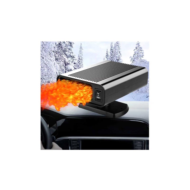 Fun Gift 12V Dual-Mode Car Heater & Defogger, 150W Rapid Windshield Defroster & Cooler, Hot/Cold Air Fan for Windshield Ice Frost Removal - Image 1