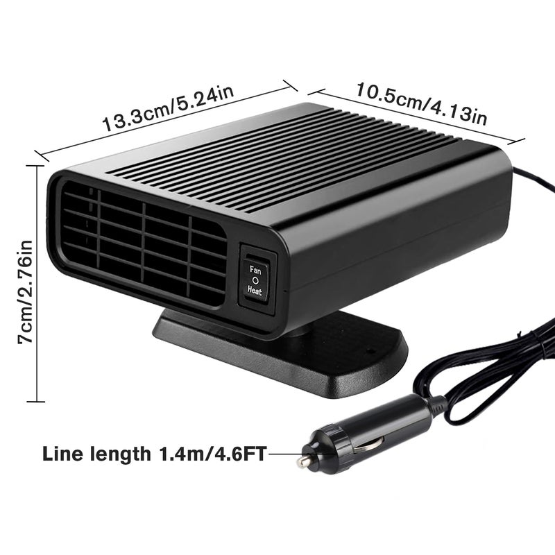 Fun Gift 12V Dual-Mode Car Heater & Defogger, 150W Rapid Windshield Defroster & Cooler, Hot/Cold Air Fan for Windshield Ice Frost Removal - Image 3