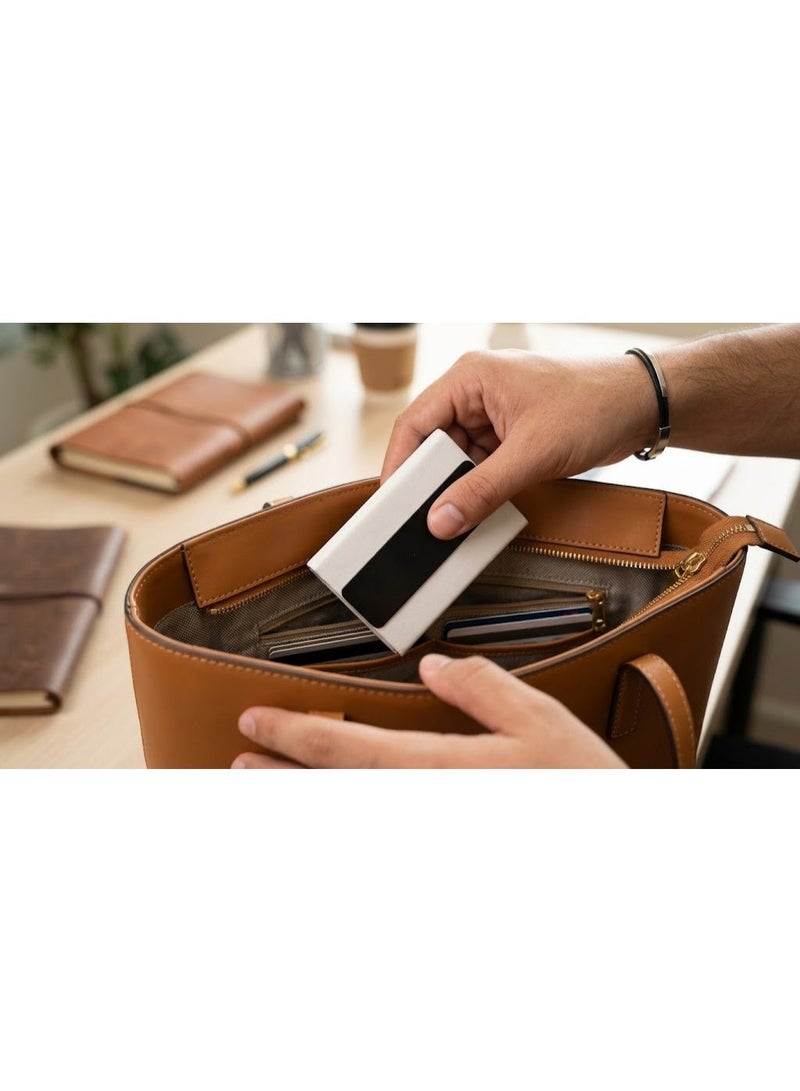Wide Long Card Holder for Cards and Personal IDs – White - Image 3