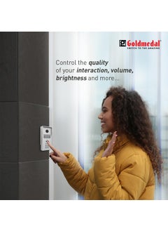 GOLD MEDAL Goldmedal iSecure 07 Analog Door Phone Kit High Resolution LCD 7 inch Screen Indoor Monitor with Touch Buttons Voice Control Option Option to Unlock Electric Gate Lock Pack of 1 Silver  - Image 3