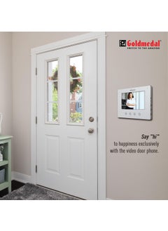 GOLD MEDAL Goldmedal iSecure 07 Analog Door Phone Kit High Resolution LCD 7 inch Screen Indoor Monitor with Touch Buttons Voice Control Option Option to Unlock Electric Gate Lock Pack of 1 Silver  - Image 4