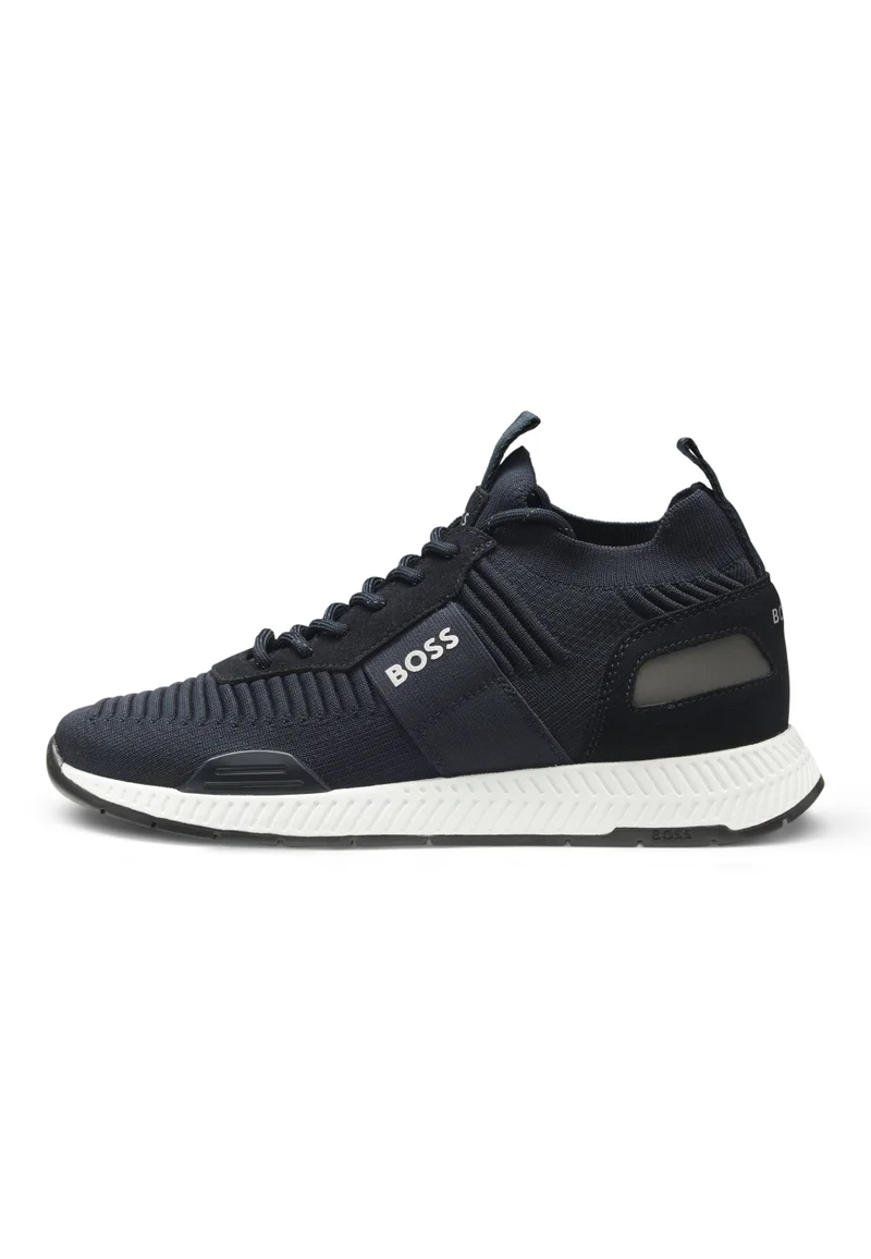 BOSS blue Sneakers with knitted uppers and suede trims for Men | Best Price UAE