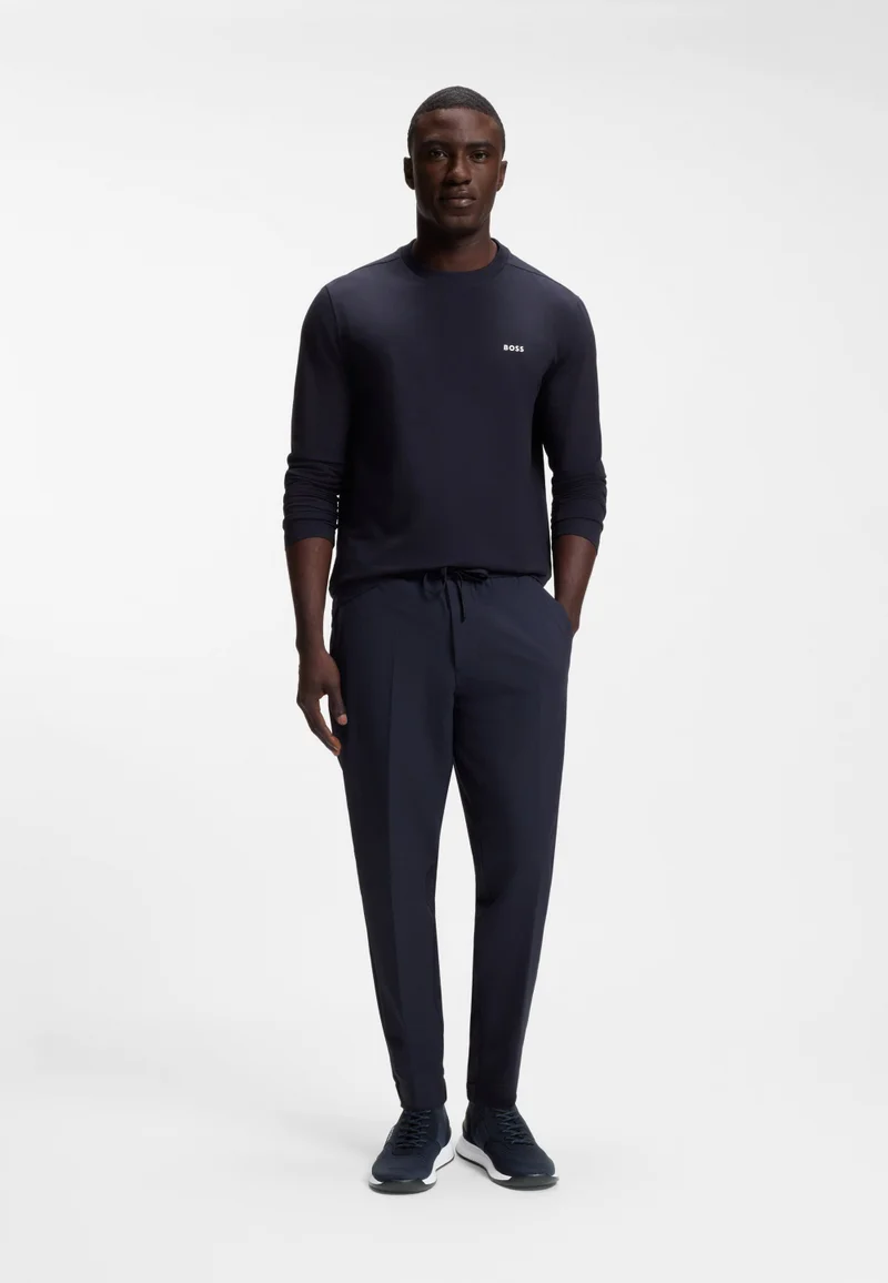 BOSS blue Sneakers with knitted uppers and suede trims for Men | Best Price UAE