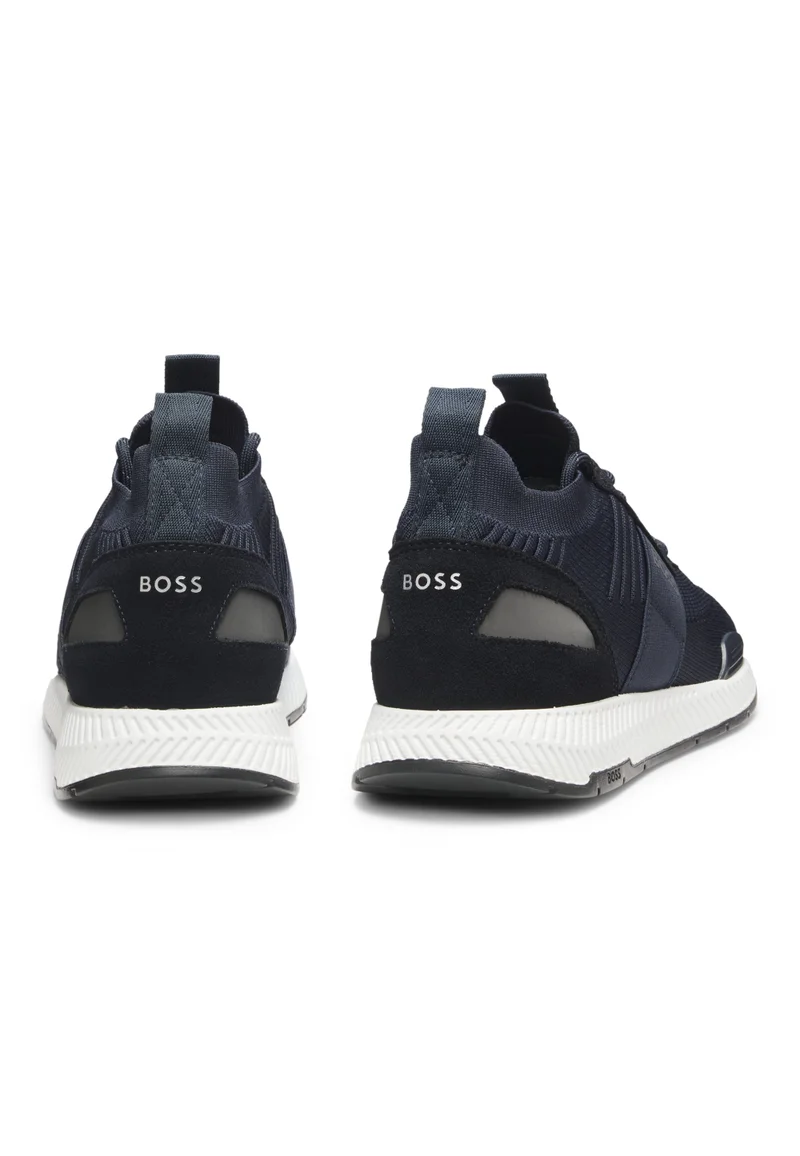 BOSS Trainers with knitted uppers and suede trims