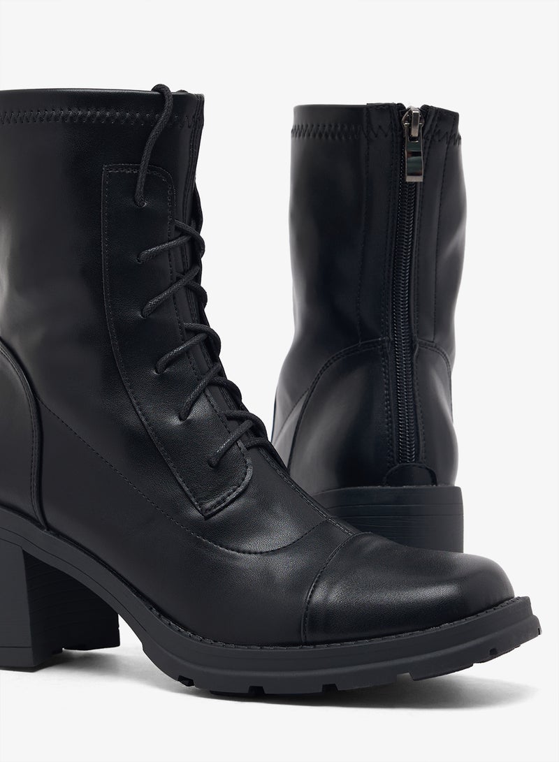 جينجر جزمة للكاحل برباط سميك - Image 4