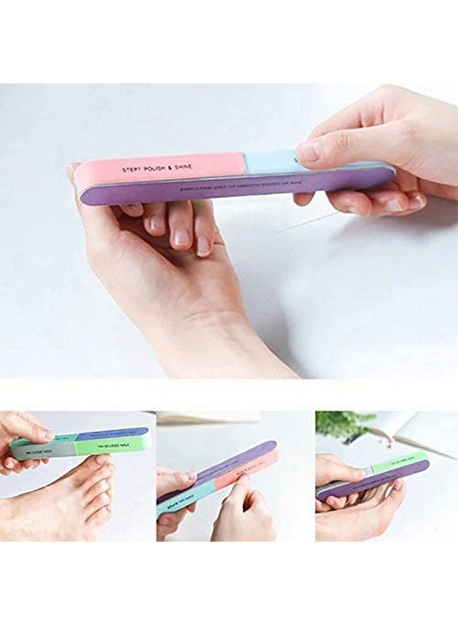 Generic Manicure Tool Set - 7-Sided Nail Buffer and File Combo, Pack of 2 (Assorted Colors) - Image 4
