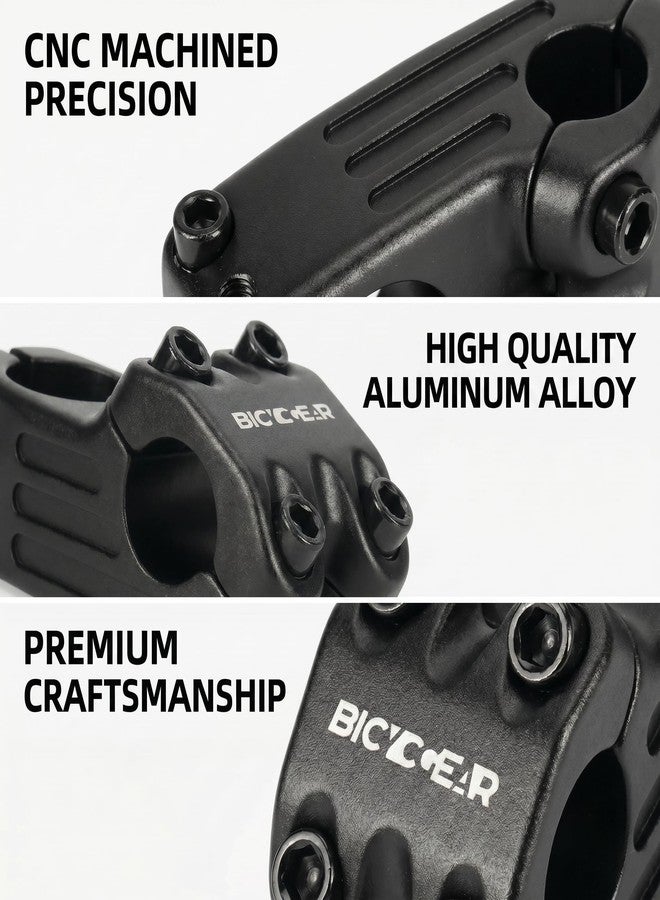 BICYCGEAR 22.2 Bike Stem 48mm 0 Degree Short Stem Aluminum Forged Bicycle Handlebar Stem for E Bike Dirt Bike PitBike, BMX, MTB, Sand Blasted, 7/8 inch - Image 4