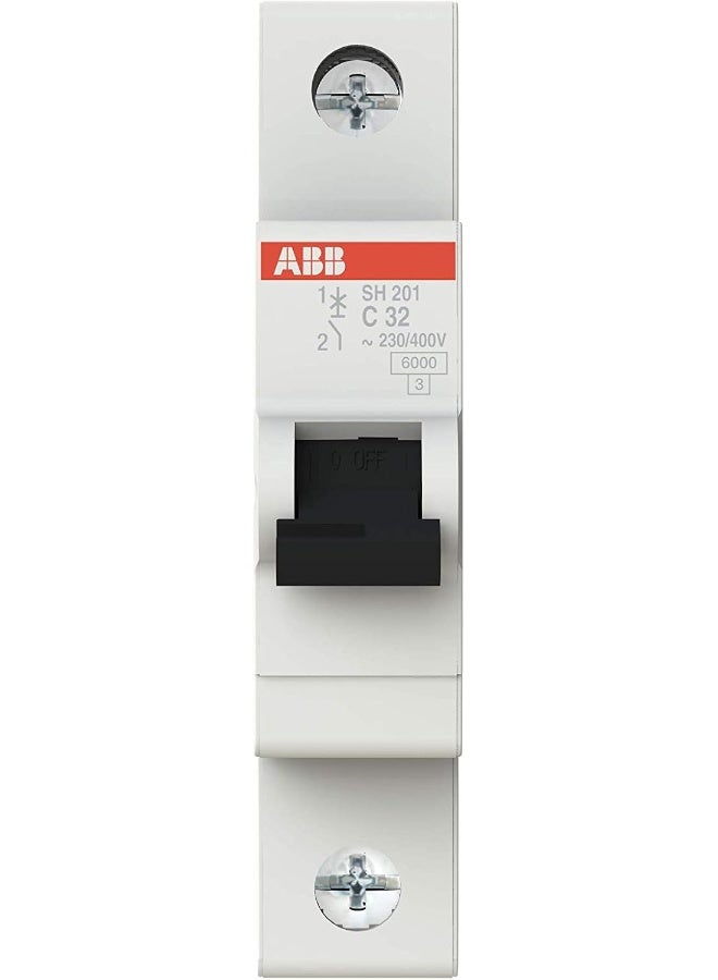 ABB SH201-C32 Miniature Circuit Breaker, 1 Pole, 32 Amp - Image 1