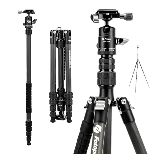 Fotopro X-Go E2 Professional Carbon Fiber 59.88in/152CM Camera Travel Tripod with Monopod, FPH-42Q 360° Ball Head,1/4 inch Quick Release Plate and Bag for DSLR Camera (Payload 8KG) - Image 1