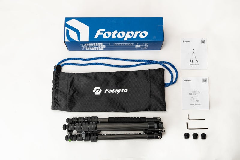 Fotopro X-Go E2 Professional Carbon Fiber 59.88in/152CM Camera Travel Tripod with Monopod, FPH-42Q 360° Ball Head,1/4 inch Quick Release Plate and Bag for DSLR Camera (Payload 8KG) - Image 4