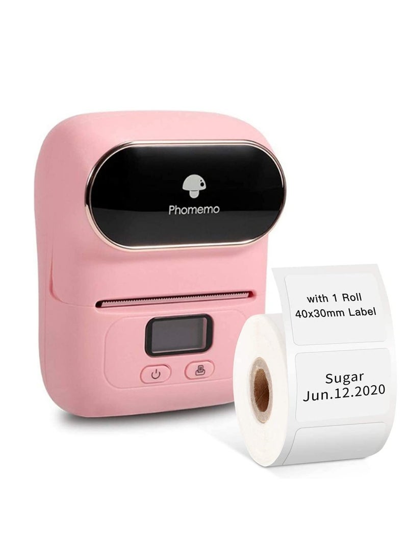 Phomemo-M110 Portable Bluetooth Thermal Mini Label Maker-Pink - Image 1