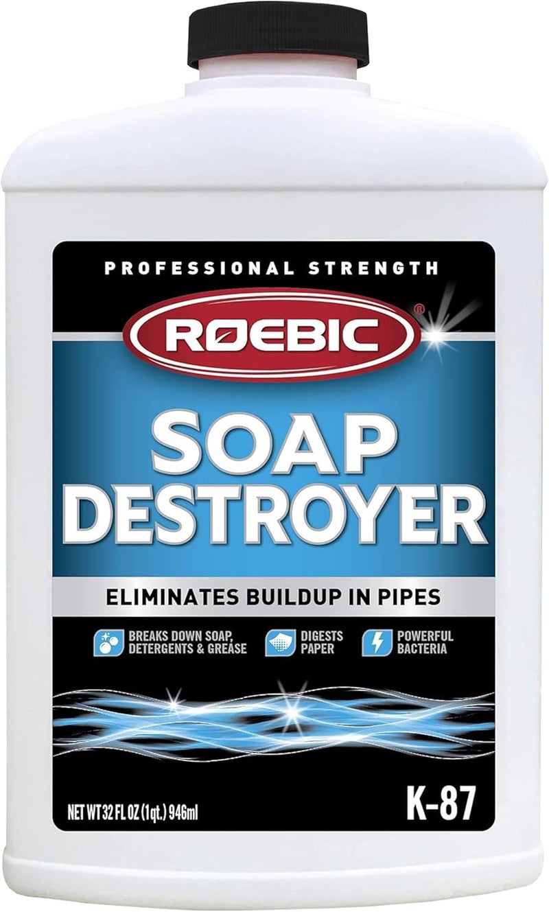 Roebic K-87-SD, Grease And Paper Digester: Exclusive Bacteria Eliminates Buildup in Septic Tank Pipes - 32 Fl Oz (Pack of 1) - Image 1