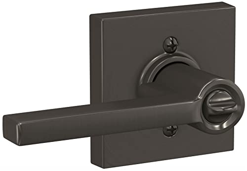 SCHLAGE F51A LAT 716 COL Latitude Lever with Collins Trim Keyed Entry Lock, Aged Bronze - Image 3