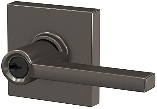 SCHLAGE F51A LAT 716 COL Latitude Lever with Collins Trim Keyed Entry Lock, Aged Bronze - Image 4