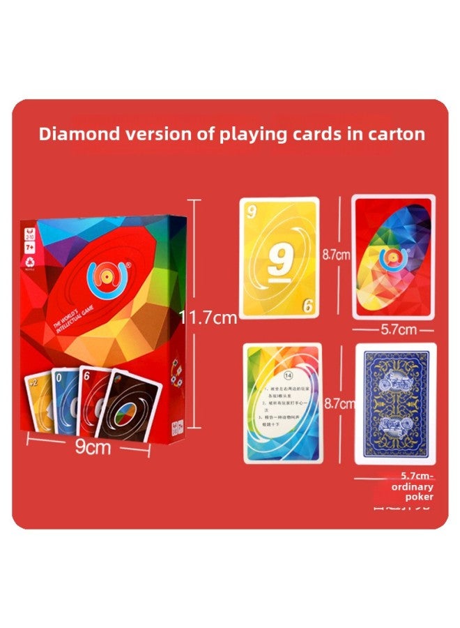 Genuine Uno Card Card Deno Uno Card Table Game Adult Party Casual Game-Color:Crystal Diamond Edition Iron Box  - Image 3