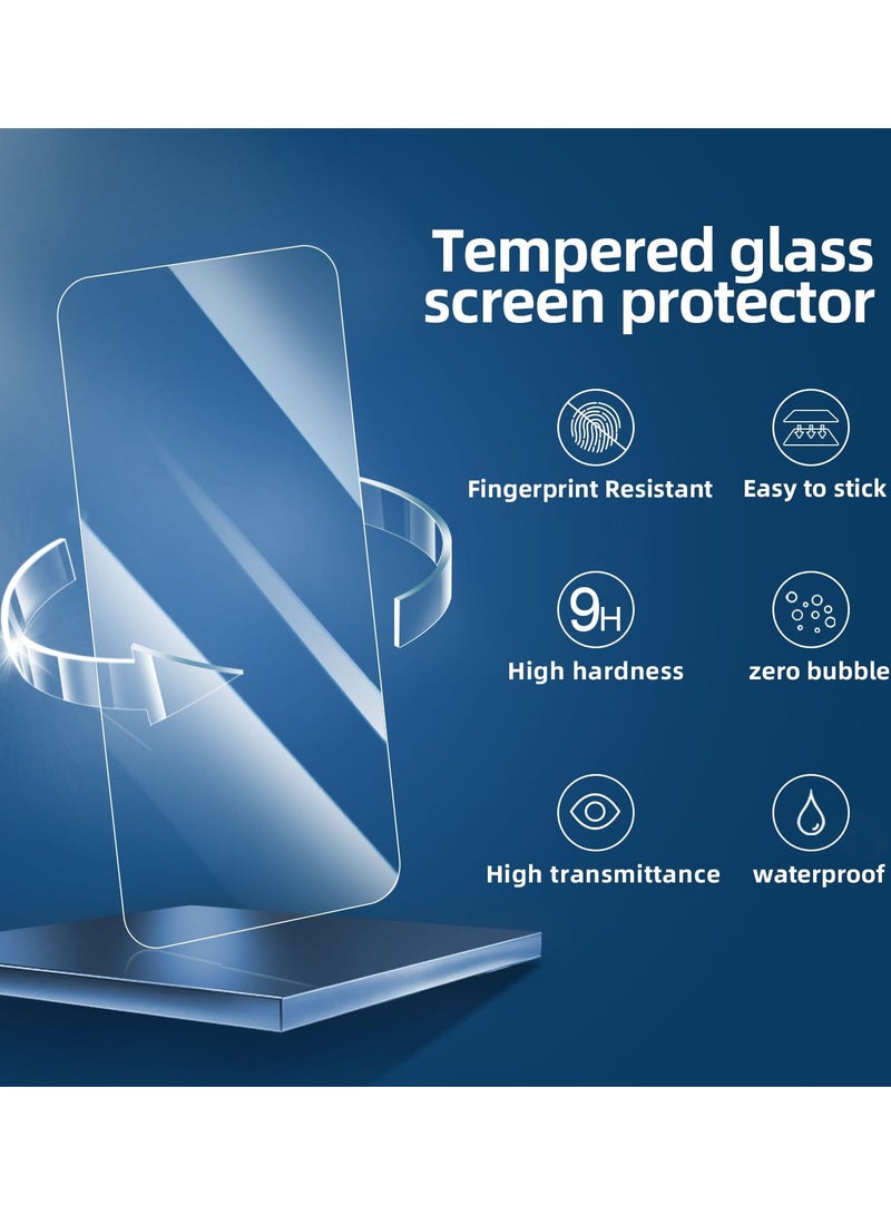 3 عبوات مصممة لهاتف iPhone 15 Pro Max، (6.7 بوصة) واقي شاشة من الزجاج المقسى، صديق للحافظة ومقاوم للغاية - Image 4