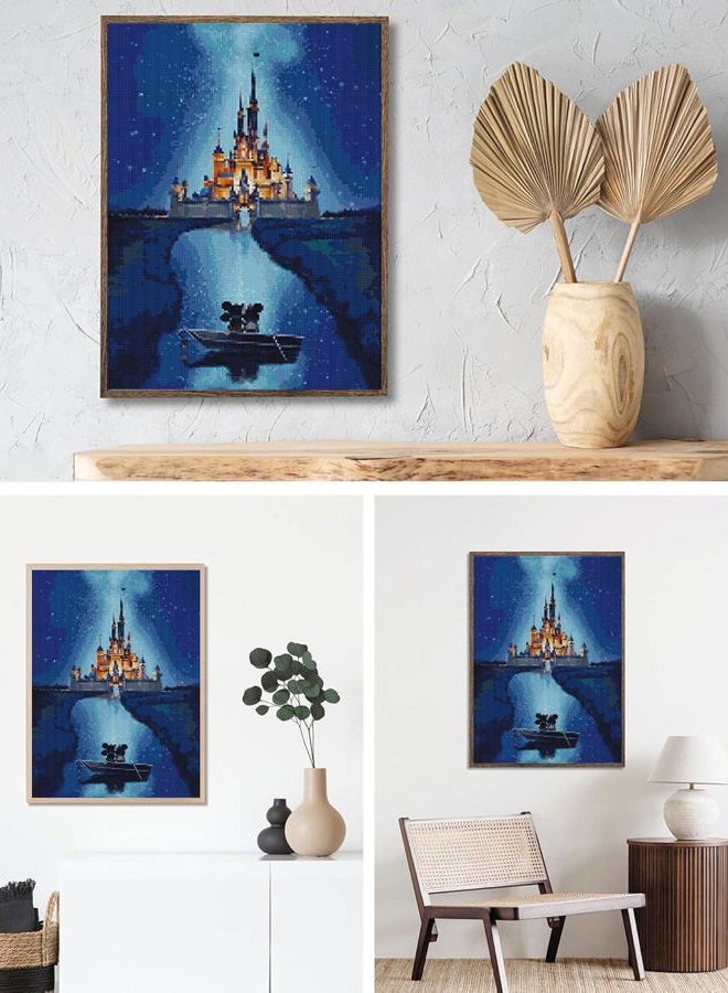 JAKI (30cm x 41cm, castle) - DIY 5D Diamond Painting by Number Kits, Crystal Rhinestone Diamond Embroidery Paintings Pictures Arts Craft for Home Wall Decor (Castle) - Image 2