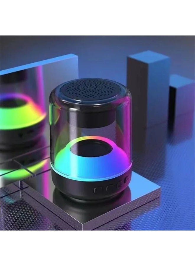 Portable Bluetooth Speaker, Wireless Speaker with Auto-Changing LED Lights, TWS Speaker, Mini Speaker for Teens, Men, Women, Office, and Home - Image 1