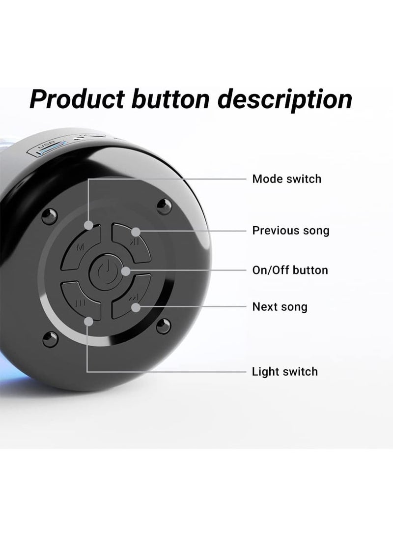 Portable Bluetooth Speaker, Wireless Speaker with Auto-Changing LED Lights, TWS Speaker, Mini Speaker for Teens, Men, Women, Office, and Home - Image 3