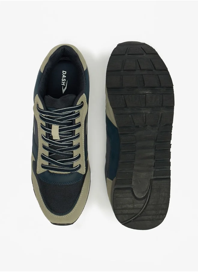 داش Men's Colourblock Sports Shoes with Lace-Up Closure