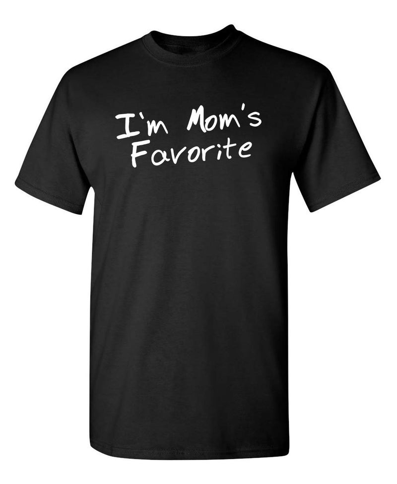 Feelin Good Tees I'm Mom's Favorite Christmas Children Sibling Rivalry Tee | Premium Mens T Shirts | Bold Statement Funny Shirts for Men | USA Printed Graphic Tees Men, Novelty Sarcastic Funny T Shirt M Black - Image 1