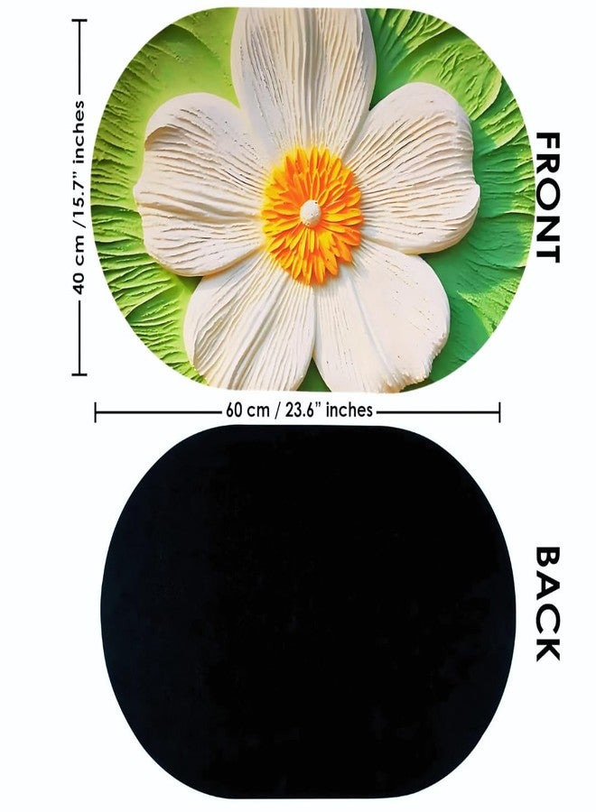 HAVANISH Soft sillicon Super Absorbent Door Mats, 40x60cm Anti Skid Quick Drying & Water Absorbent Multi Design Bathroom Carpets Bathroom Entrance Door Mats (Pack of 2) (3D Beautiful Flowers) - Image 5