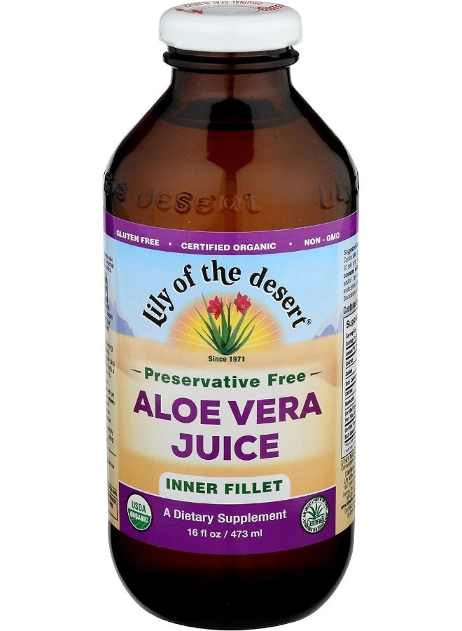 Lily Of the Desert Lily Of The Desert Organic Aloe Vera Juice Inner Fillet 16 Fluid Ounce - Image 1