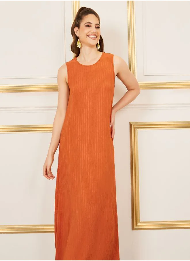 ستايلي Striped Textured Under Abaya Dress