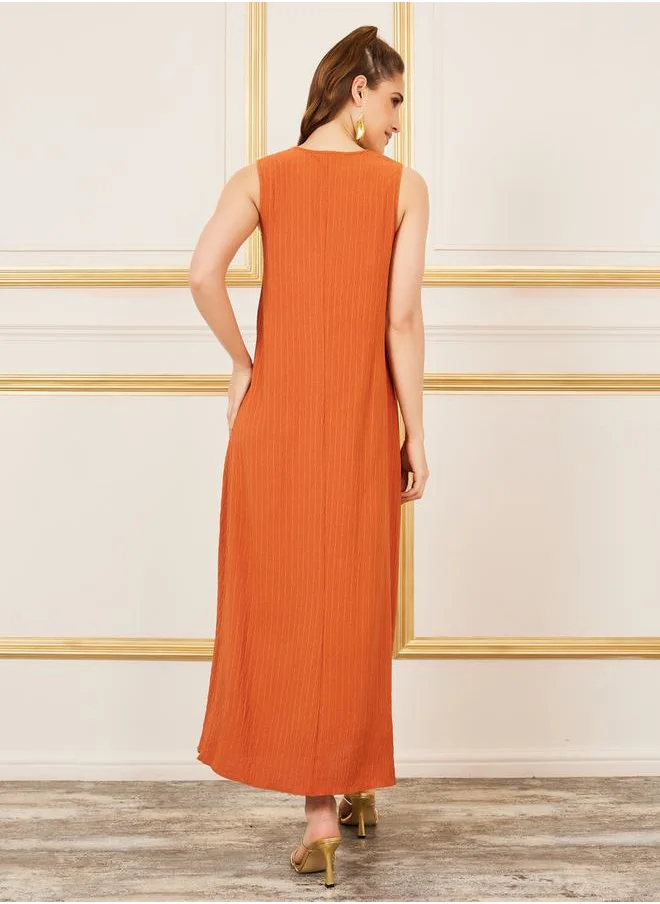 ستايلي Striped Textured Under Abaya Dress