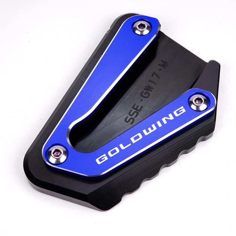 MOWOK For Goldwing GL1800 20022017 and 20182023 Goldwing GL1800 1800 Motorcycle Side Stand Extension Kickstand foot Pad Year 20022017 Blue