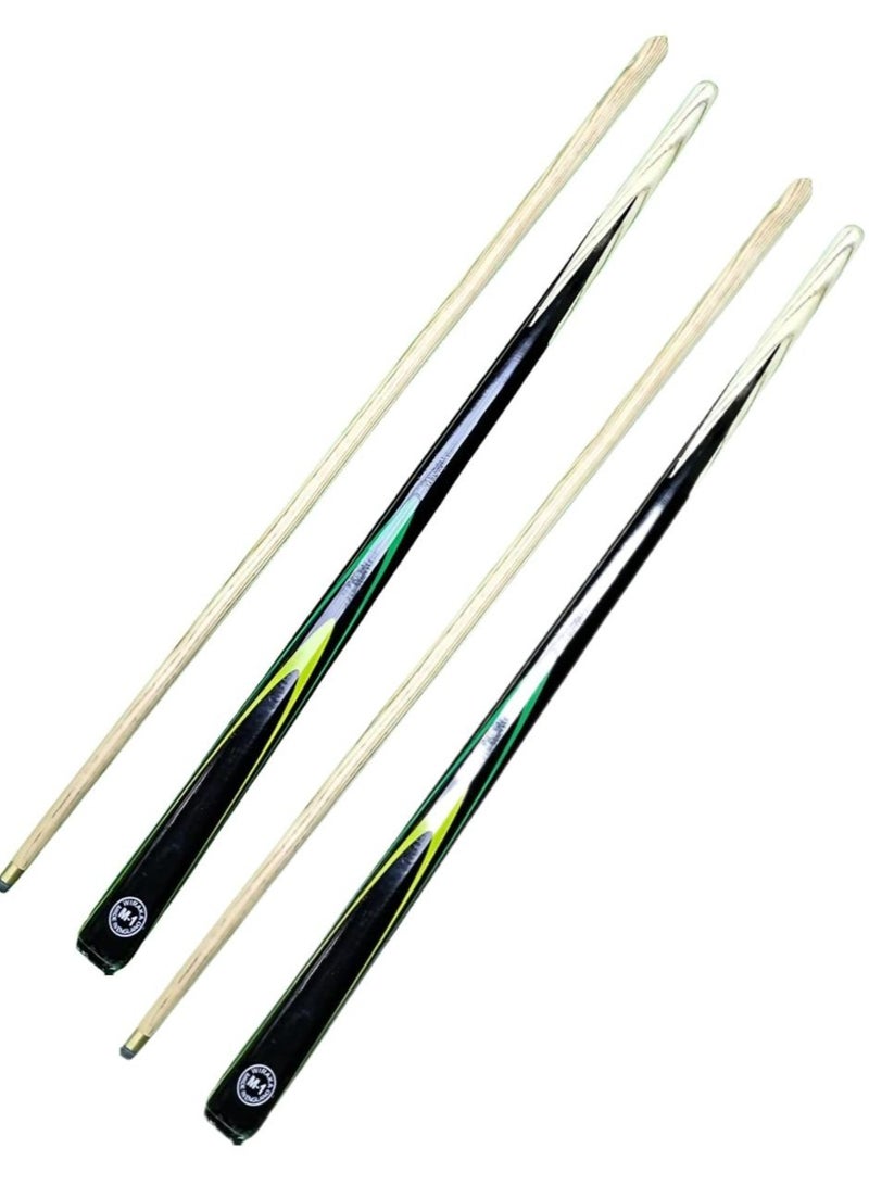 snooker Cue Stick 2 Piece Billiard Cue Sticks with 9mm Tip Heavy Hitter Jump Break Cue Lightweight Portable Wooden Durable Cue Stick Hand Painted Billiard Sticks for House Bar Club Break Jumps Men Women - Image 1