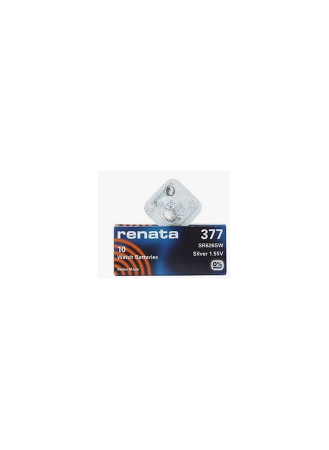 Renata 5- Pieces Watch Batteries 377 Swiss Made SR626SW Silver 1.55 V - Image 2