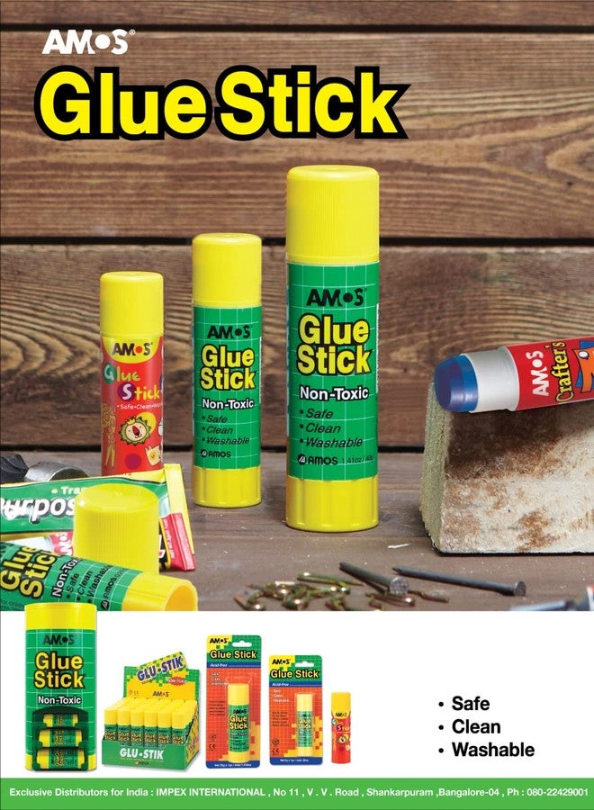 Amos Glue Stick - 22g - Pack of 4 - Made in Korea - Image 2