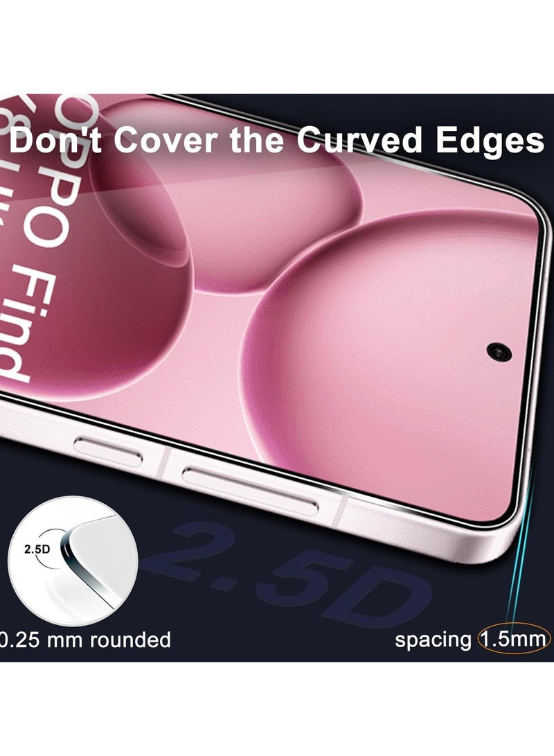 Compatible OPPO Find X8 Ultra Screen Protector, 【2+2 Pcs】 Tempered Glass Film and Camera Lens Protector, 9H Hardness Defined Glass Screen Protector - Image 3