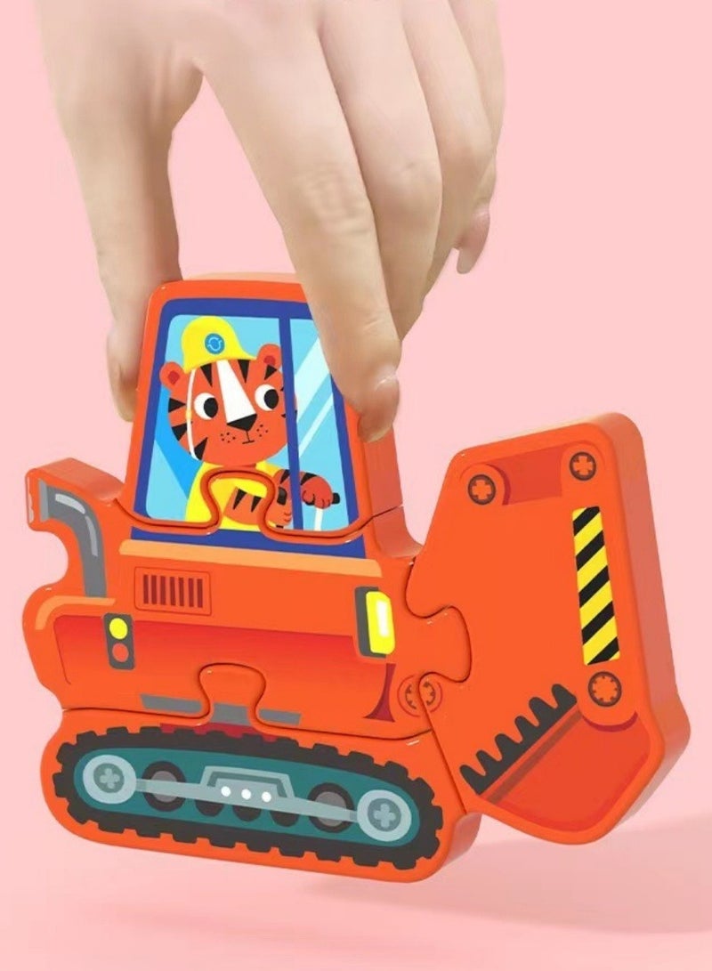 دبليو أيه أو كي أن 4pcs 3D الألغاز الخشبية للأطفال الصغار الأطفال لعب التعلم التعليمي قبل المدرسة للأطفال الصغار 1-3,الألغاز الخشبية للأطفال الصغار 1 2 3 4 سنوات,ألعاب مونتيسوري هدايا للأطفال الصغار الأولاد البنات - Image 2