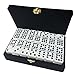 Marion Double 9 Domino Set 55 Tiles Jumbo Tournament Professional Size with Spinners in Elegant Velvet Storage Box White - Image 2