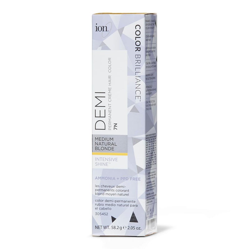Ion Intensive Shine 7N Medium Natural Blonde Demi Permanent Creme Hair Color 7N Medium Blonde - Image 1