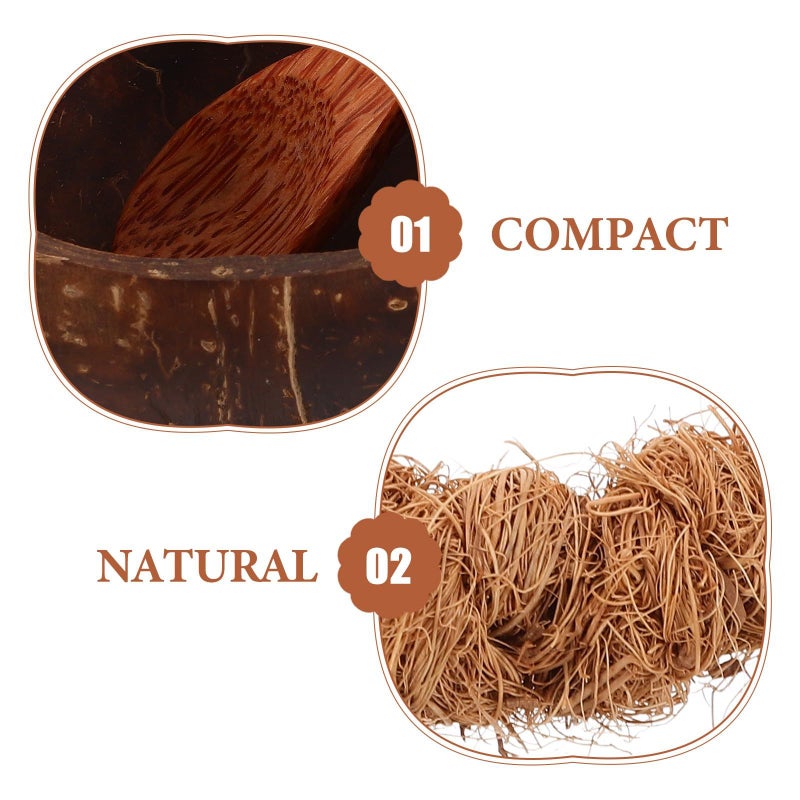 Coconut Bowl Set With Wooden Spoons Coasters And Storage Box Eco Friendly Kitchen Dining - Image 4