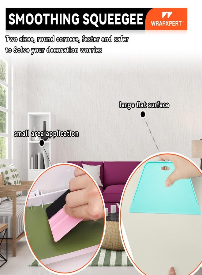 WRAPXPERT Wallpaper Kit with Wallpaper Smoothing Tools and Brush for Peel and Stick,Backsplash,Contact Paper - Image 5