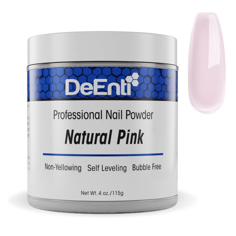 DeEnti Acrylic Nail Powder - 4oz Natural Pink|Professional Grade, Bubble-Free Acrylic Powder for Nails | Long-Lasting, Chip-Resistant Nail Acrylic Powder for Carving, Extensions & Fake Nails - Image 1