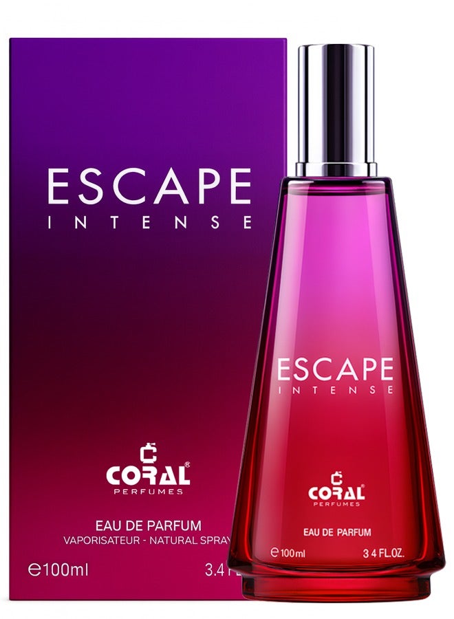 Coral Escape Intense Perfume For Women - Pack of 3 x 100ml | Eau De Parfum | Long-Lasting Luxury Fragrance - Image 4