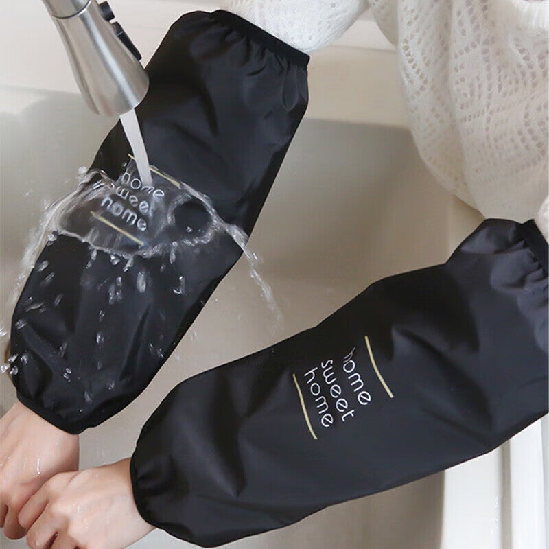 Miaomei 2-Pair Set of Waterproof Arm Sleeves, One Size Fits All, Cooking And Stir-Frying Splash-Proof Hand Guard, Kitchen Hand Protection against Water, Oil And Scalding - Image 1
