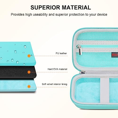 Elonbo Carrying Case for Liene 2x3” Photo Printer, Portable Mini Color Instant Print Digital Camera Hard Travel Bag, Smartphone Picture Printer Storage Holder, Mesh Pocket Fits Photo Paper Cable,Green - Image 5